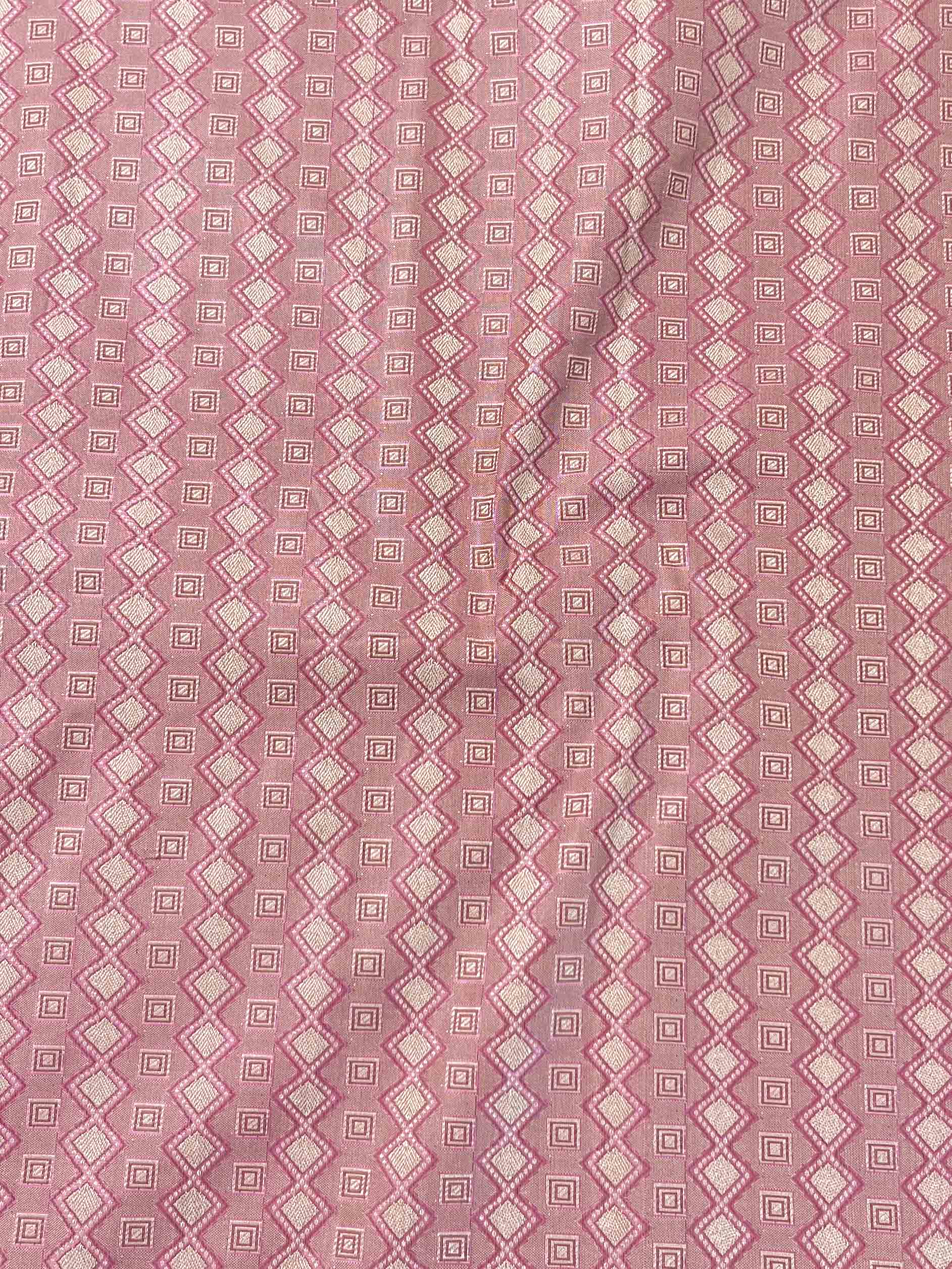 Banarasee Salwar Kameez Cotton Silk Resham Buti Woven Fabric-Peach