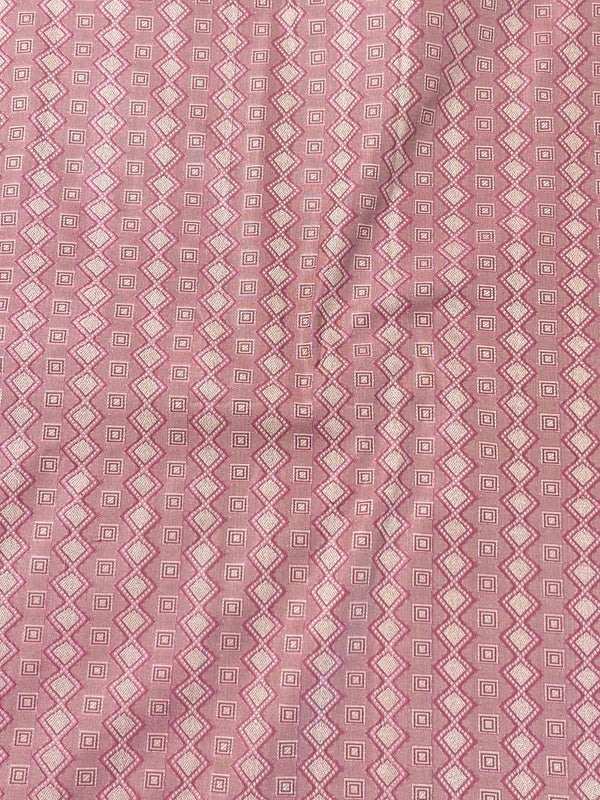 Banarasee Salwar Kameez Cotton Silk Resham Buti Woven Fabric-Peach