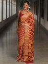 Banarasee Pure Chiffon Saree With Resham Zari Work-Maroon