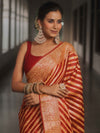 Banarasee Pure Chiffon Saree With Resham Zari Work-Maroon
