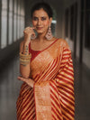 Banarasee Pure Chiffon Saree With Resham Zari Work-Maroon