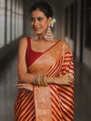 Banarasee Pure Chiffon Saree With Resham Zari Work-Maroon