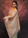 Banarasee Chanderi Cotton Salwar Kameez Set With Zari Work-Blue & Pink