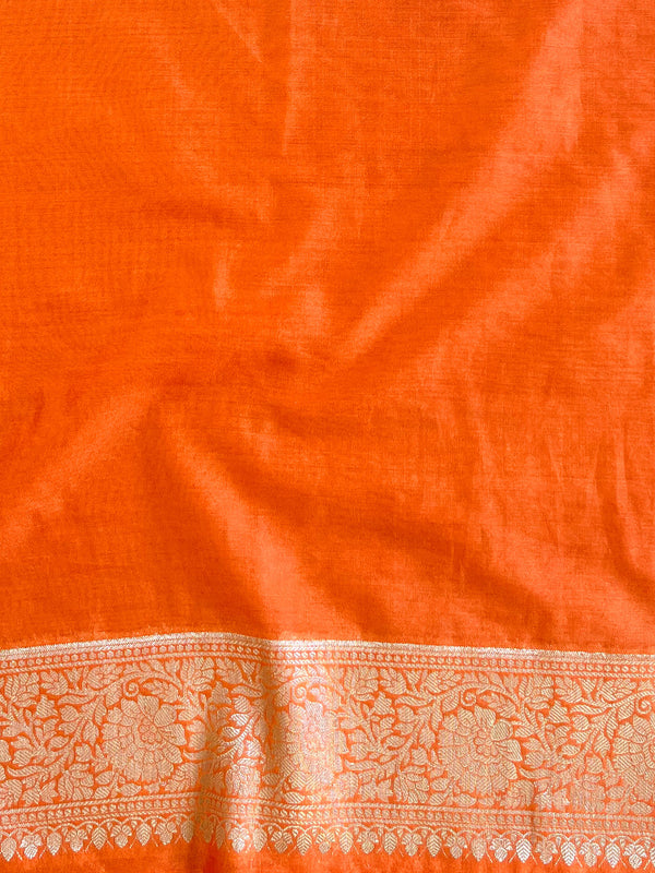 Banarasee Faux Georgette Saree With Silver Zari & Work-Light Blue