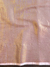 Banarasee Handloom Chanderi Antique Zari Design Saree-Peach