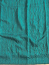 Banarasee Chiffon Floral Print Saree & Hand Work With Scallop Border-Green