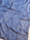 Banarasee Chiffon Bandhani Print Saree With Hand Work-Lilac