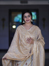 Banarasee Cotton Silk Salwar Kameez Fabric With Zari Jaal Design Dupatta Set-Beige