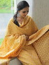 Banarasee Salwar Kameez Cotton Silk Resham Buti Woven Fabric-Yellow