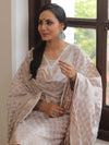 Banarasee Salwar Kameez Cotton Silk Resham Buti Woven Fabric-White
