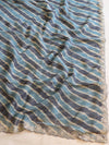 Banarasee Chiffon Leheriya Print Saree With Hand Work-Blue