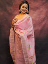 Banarasee Chanderi Cotton Resham Buti Salwar Kameez Fabric With Digital Print Dupatta-Pink