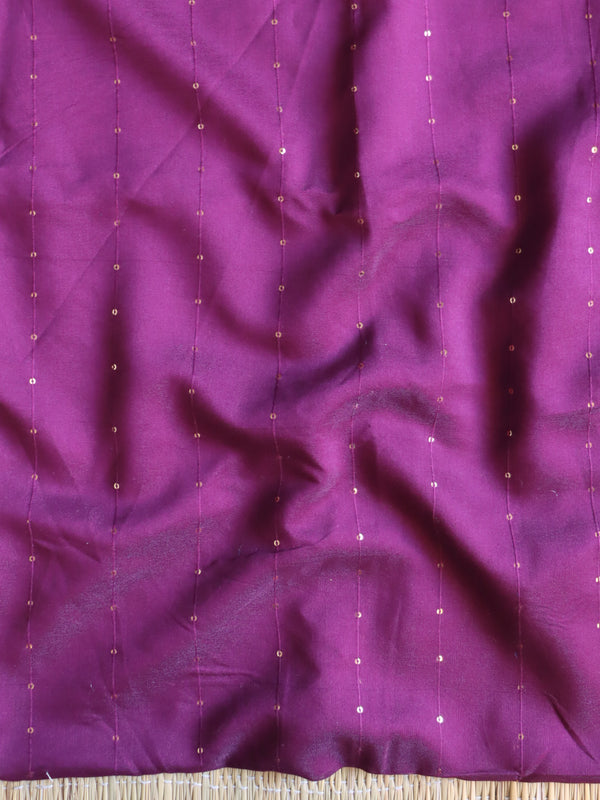 Banarasee Chiffon Saree With Swarovski Work & Contrast Blouse-Grey
