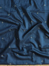 Banarasee Chiffon Saree With Swarovski Work & Contrast Blouse-Grey