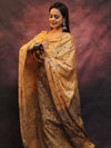 Pure Handloom Khadi Cotton Madhubani Print Salwar Kameez Dupatta Set-Beige