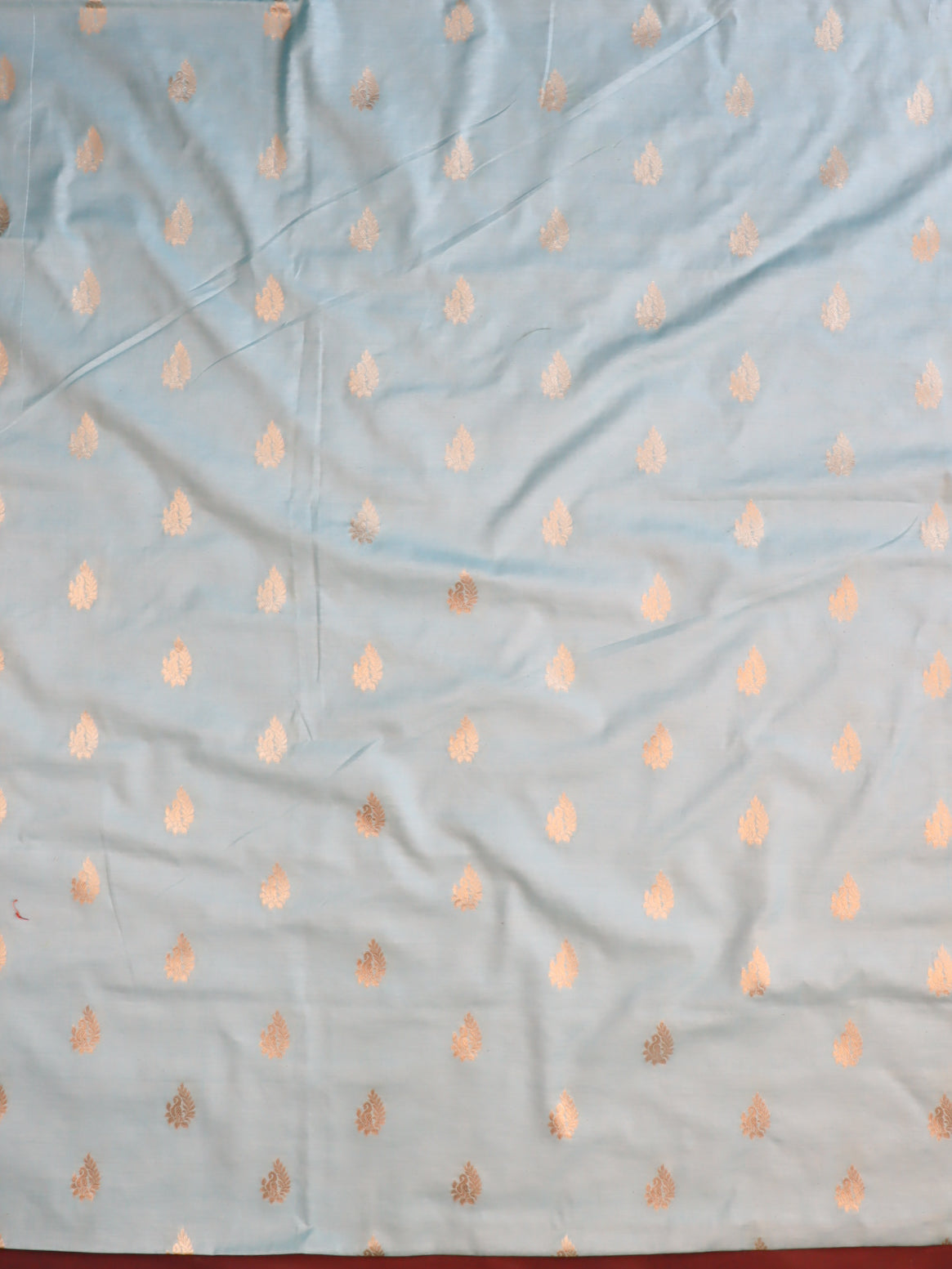 Banarasee Cotton Salwar Kameez Fabric With Printed Dupatta-Pastel Blue