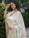 Banarasee Cotton Silk Sona Rupa Work Salwar Kameez Fabric & Dupatta-White