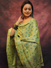 Pure Handloom Khadi Cotton Madhubani Print Salwar Kameez Dupatta Set-Green