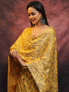 Pure Handloom Khadi Cotton Madhubani Print Salwar Kameez Dupatta Set-Yellow