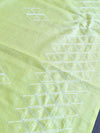 Handloom Khadi Cotton Embroidery Salwar Kameez Dupatta Set-Yellow