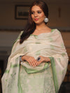 Banarasee Cotton Silk Resham Work Salwar Kameez Fabric & Dupatta-White