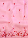 Banarasee Pure Organza Silk Dual Color Saree With Floral Resham Embroidery-Cream & Pink