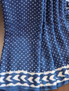 Banarasee Handloom Modal Silk Block Print Saree-Blue
