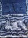 Banarasee Handloom Modal Silk Block Print Saree-Blue