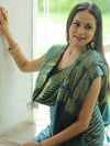 Banarasee Cotton Silk Zari Woven Salwar Kameez Dupatta Set-Green
