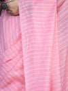 Bhagalpur Handloom Semi Silk Saree With Stripes Design-Light Pink