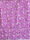Banarasee Georgette Embroidered Lehariya Print Saree-Purple