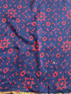 Banarasee Handloom Chanderi Bagru Block Printed Saree-Blue