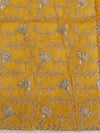 Banarasee Georgette Embroidered Chunari Print Saree-Mustard Yellow
