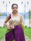 Bhagalpuri Handloom Pure Tussar Saree-Multicolor