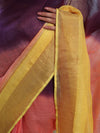 Banarasee Handloom Pure Linen Shine Saree-Multicolor