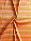 Banarasee Satin Brocade Stripes Design Fabric-Multicolor