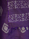 Pure Handloom Khadi Cotton Hand-Dyed Batik Pattern Salwar Kameez Dupatta Set-Violet & Mustard Yellow