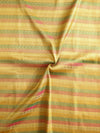 Banarasee Satin Brocade Stripes Design Fabric-Multicolor