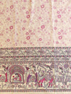 Handloom Block Printed Khadi Cotton Salwar Kameez Dupatta Set-Beige