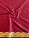 Banarasee Handwoven Semi-Katan Tanchoi Weaving Floral Border Saree-Maroon