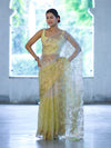 Banarasee Dual Color Organza Saree With Zari Jaal Design-Yellow (Dual Tone)