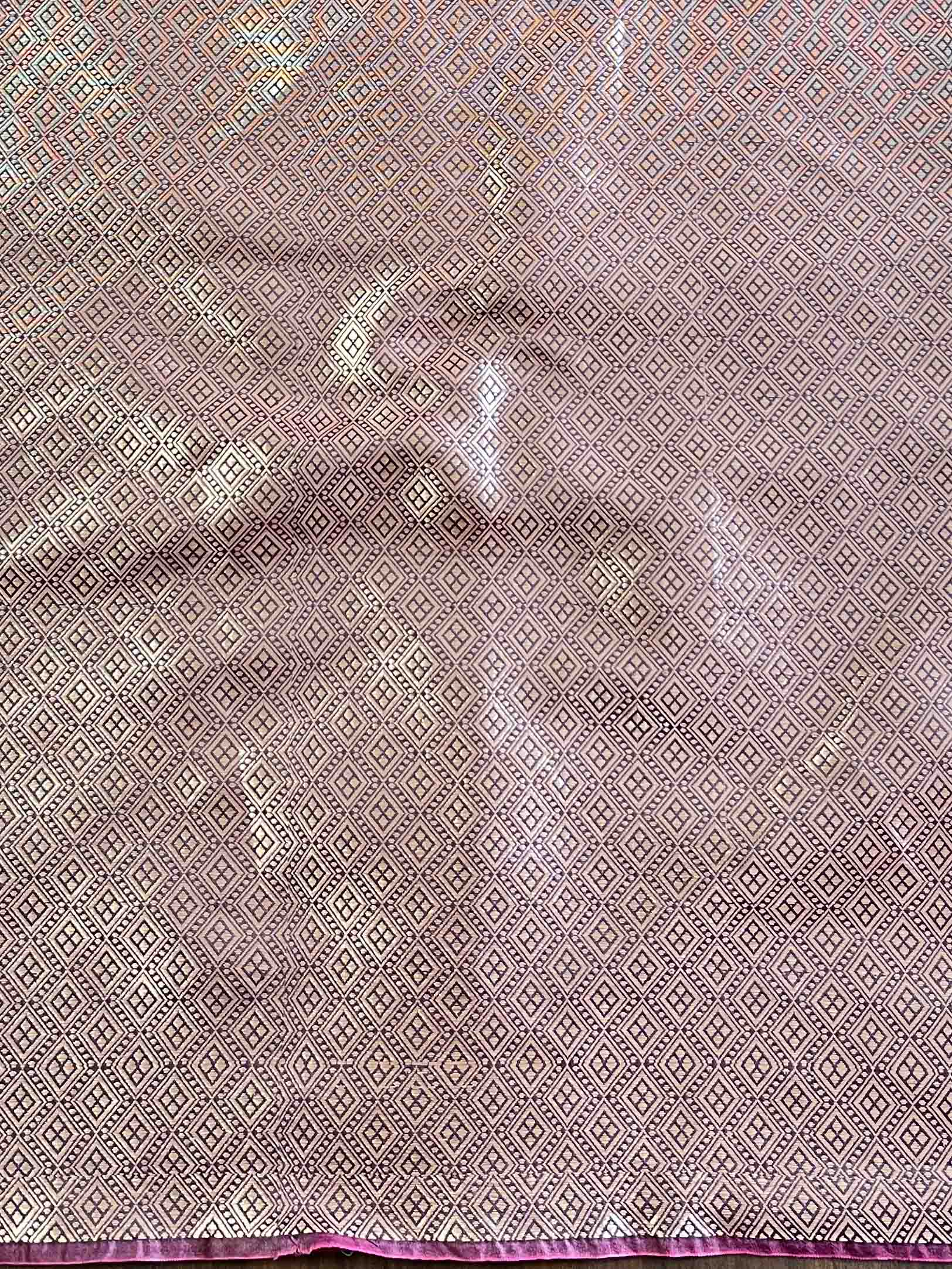 Banarasee Handwoven Semi Silk Saree With Buta Design-Brown