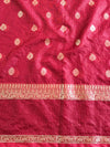 Banarasee Cotton Silk Mix Kota Checks Saree With Zari Design-White & Maroon