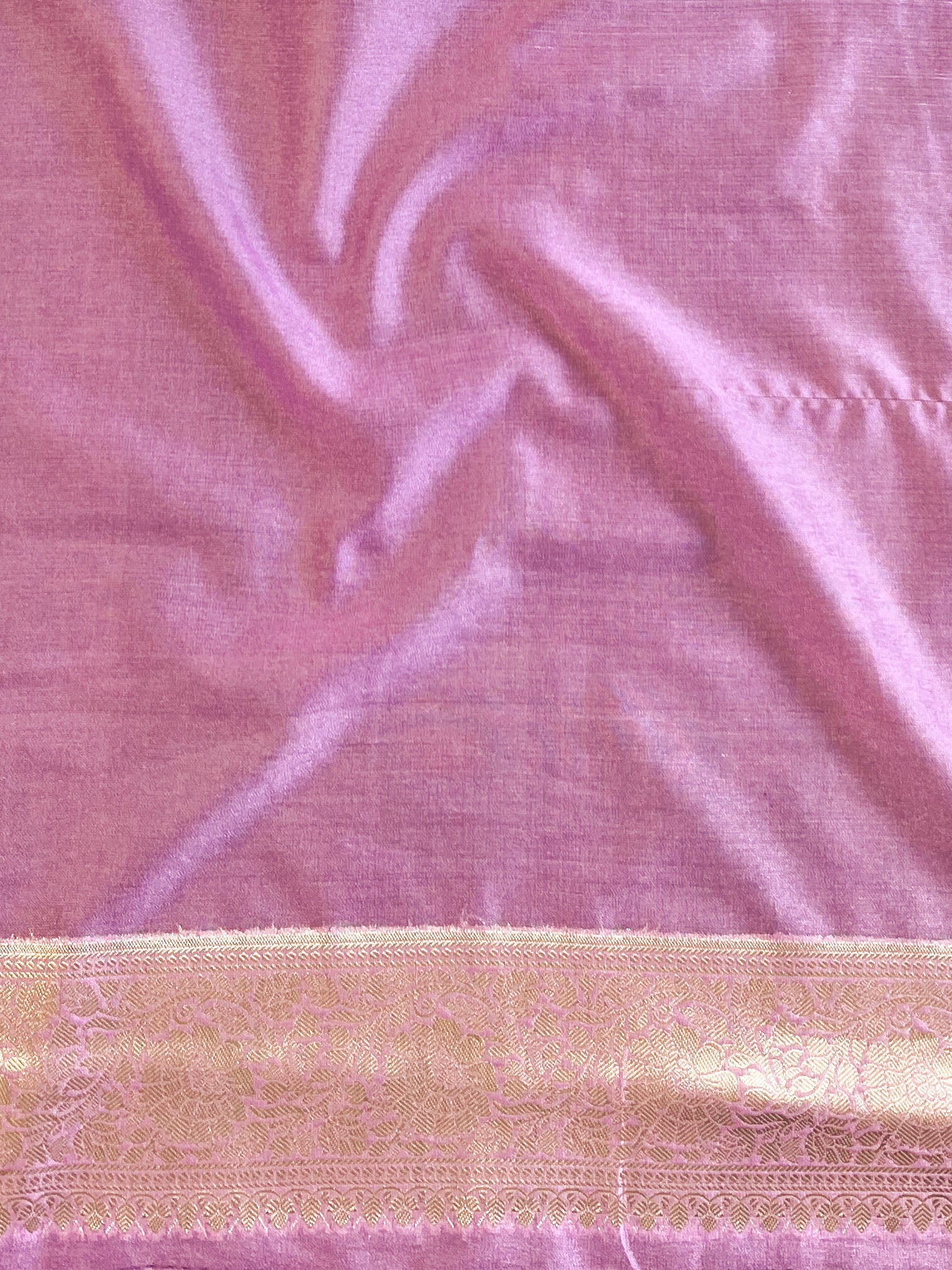 Banarasee Faux Georgette Saree With Gold Zari & Resham Jaal Work-Lavender
