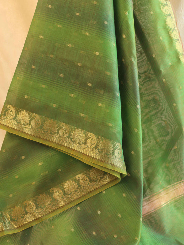 Banarasee Art Silk Buti Design Dupatta-Green