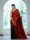 Bhagalpuri Handloom Pure Tussar Saree-Maroon & Black