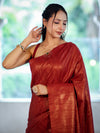 Bhagalpuri Handloom Pure Tussar Saree-Maroon & Black
