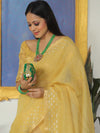 Banarasee Linen Tissue Sona Rupa Zari Work Saree-Yellow