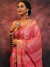 Banarasee Linen Tissue Sona Rupa Zari Work Saree-Pink