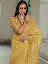 Banarasee Linen Tissue Sona Rupa Stripes Zari Work Saree-Yellow